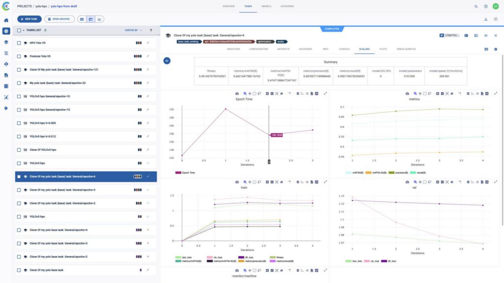clearml experiment manager