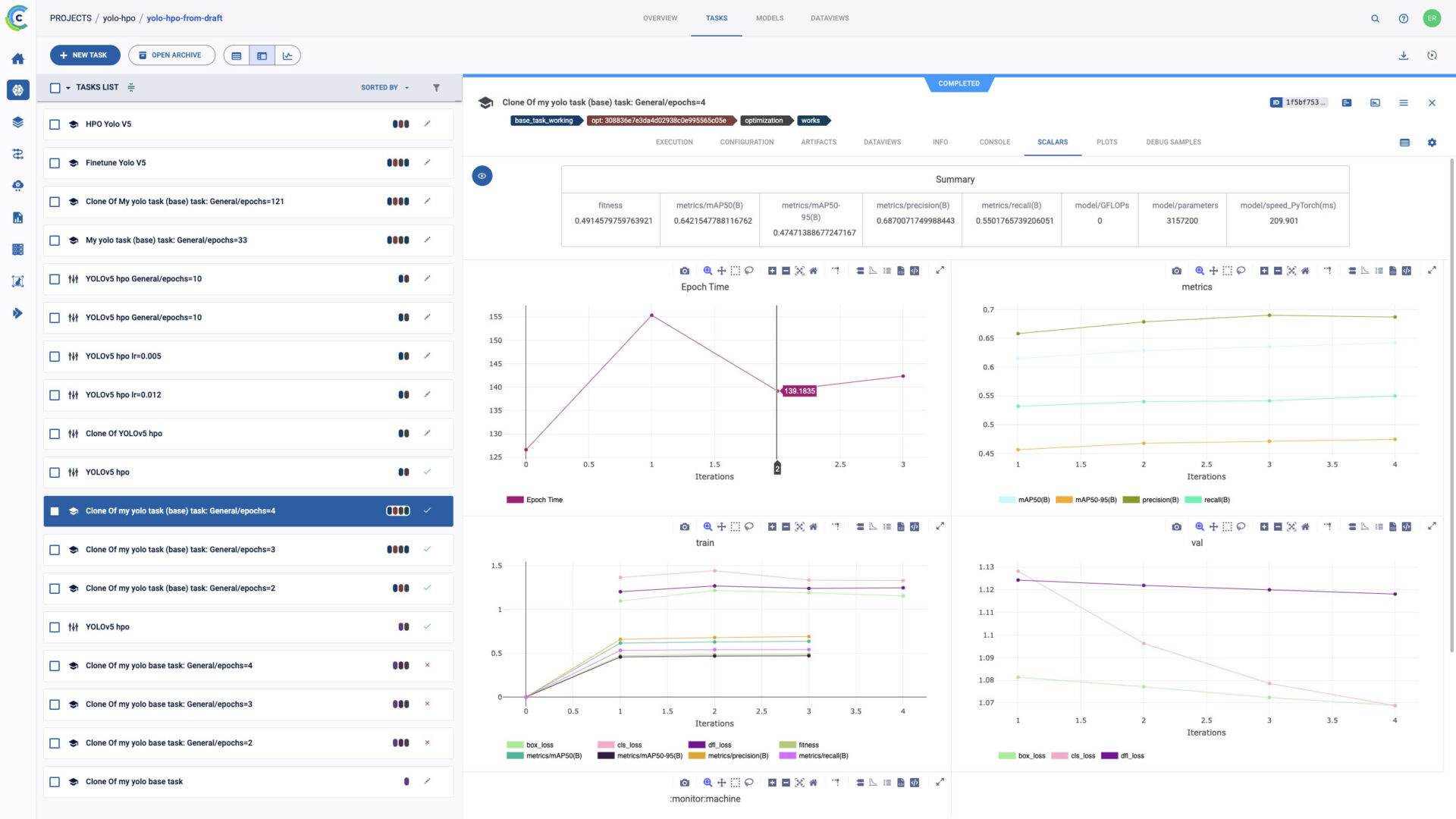 gestor de experimentos clearml