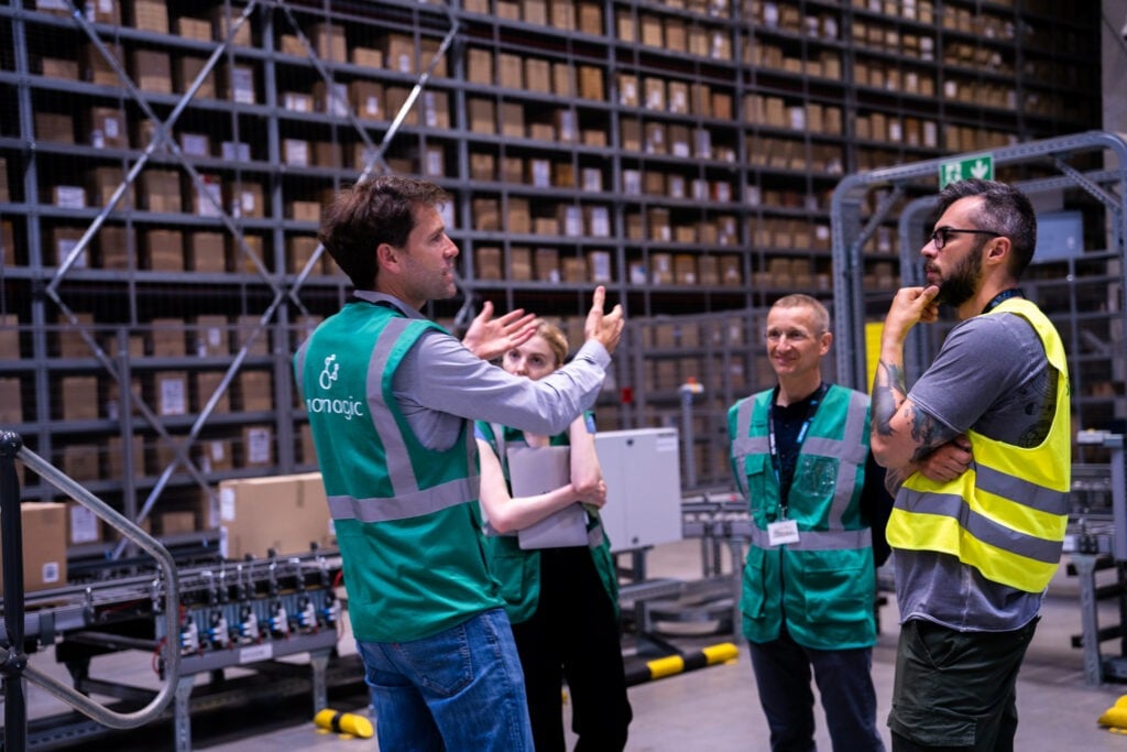 Nomagic staff in a warehouse