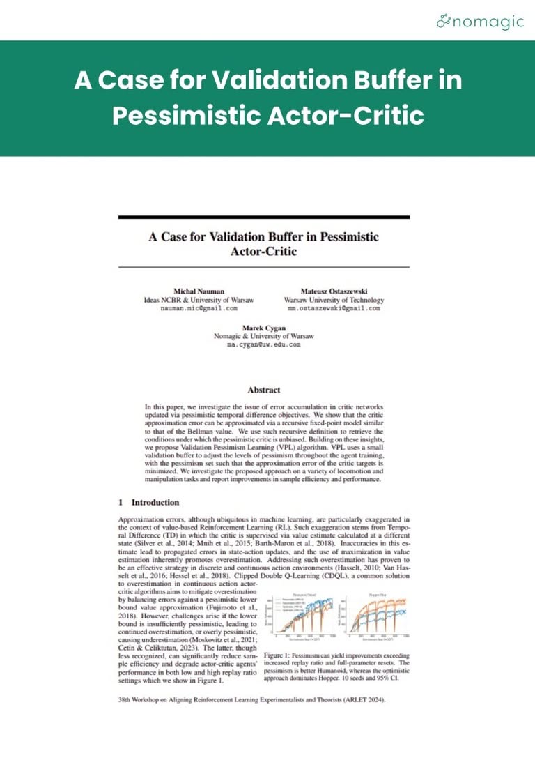 research covers a case for validation buffer in pessimistic actor critic