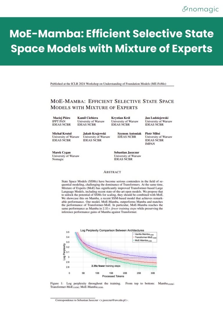 research covers moe mamba efficient selective state space models with mixture of experts